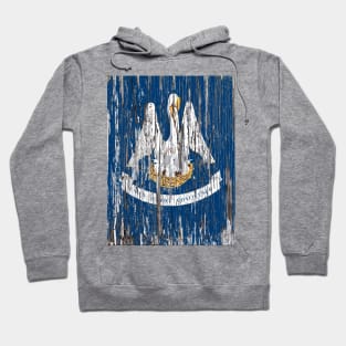 Distressed Flag of Louisiana Hoodie